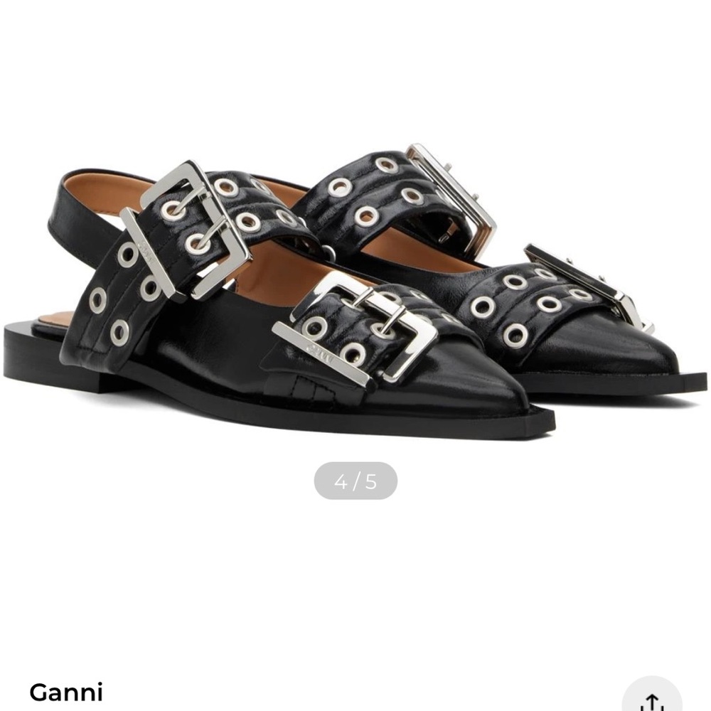 Ganni buckle flats size 36